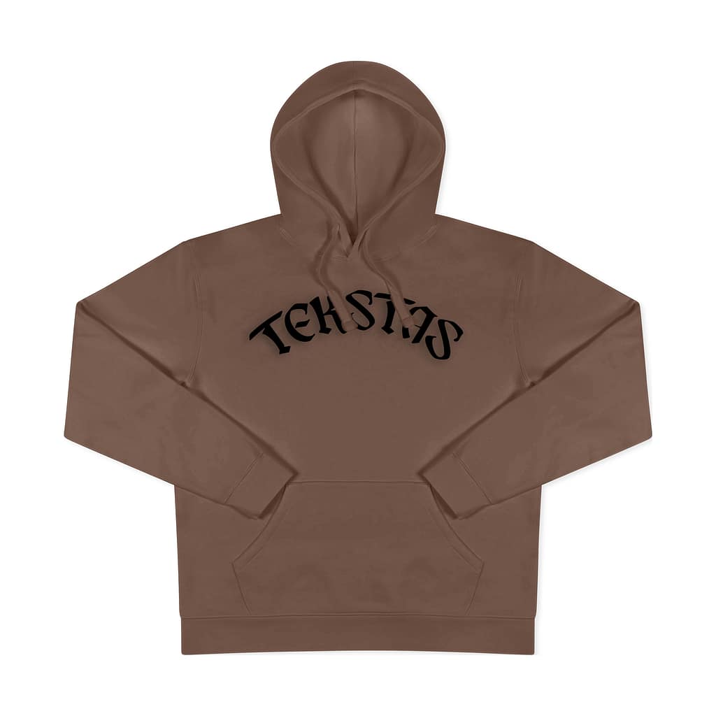 Džemperis su gobtuvu - teksto siuvinėjimas