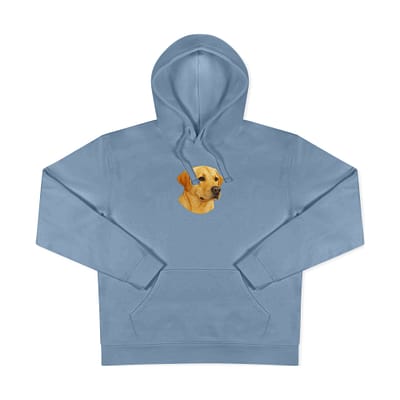 Džemperis su gobtuvu - gyvūnų siuvinėjimas