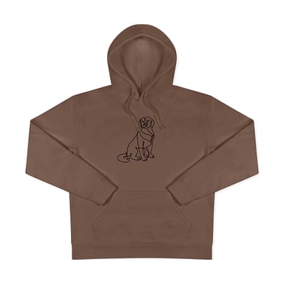 Džemperis su gobtuvu - gyvūnų siuvinėjimas "Line Art"